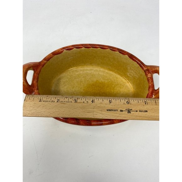 Italica Ars Pottery Italy Hand Painted Oval Casserole Dish Tuscany Scene - Picture 6 of 7